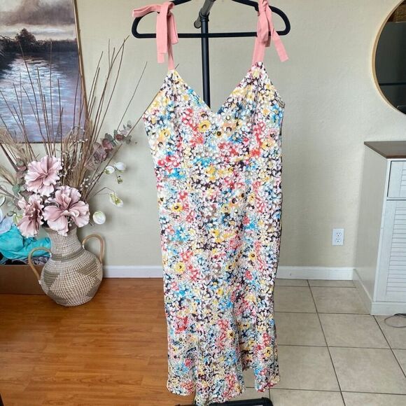 Talulah Bittersweet Flounce Midi Dress - Multi size‎ XL - Picture 3 of 13